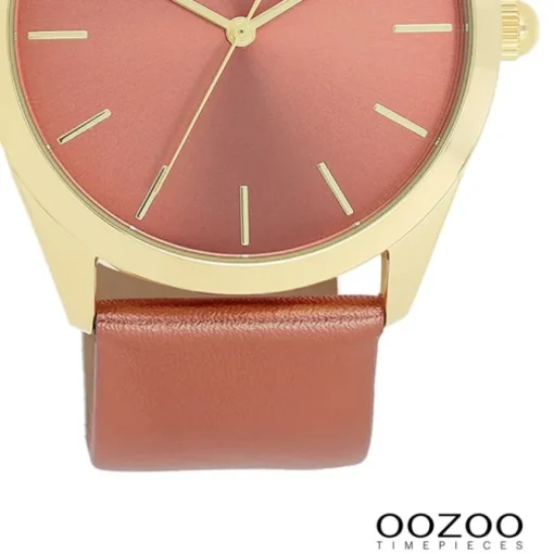 Oozoo Damen Armbanduhr Timepieces Analog Leder rot UOC11334