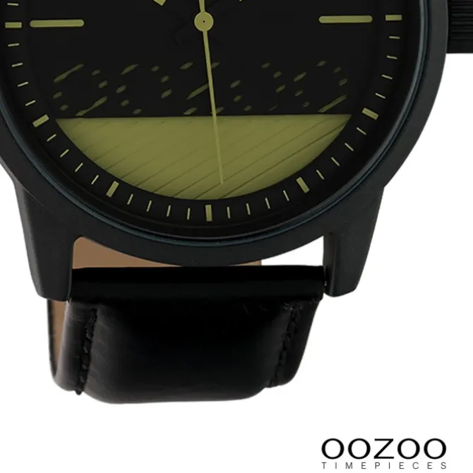 Oozoo Damen Armbanduhr Timepieces Analog Leder schwarz UOC10309