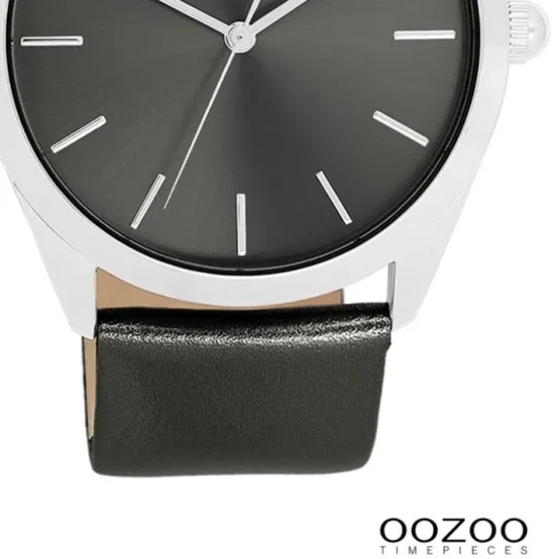 Oozoo Damen Armbanduhr Timepieces Analog Leder schwarz UOC11338