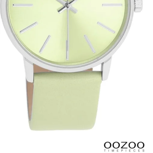 Oozoo Damen Armbanduhr Timepieces Analog Leder hellgrün UOC11370