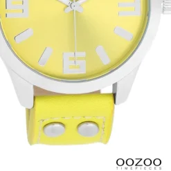 Oozoo Damen Armbanduhr Timepieces Analog Leder gelb UOC1071A