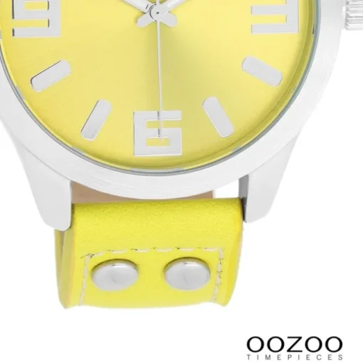 Oozoo Damen Armbanduhr Timepieces Analog Leder gelb UOC1071A