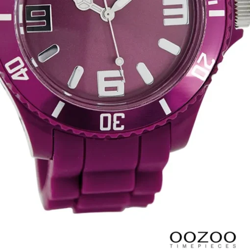 Oozoo Damen Armbanduhr Timepieces Analog Silikon lila UOC5046A