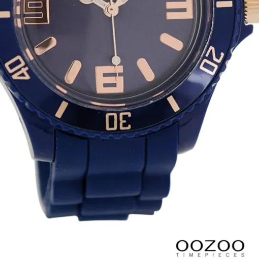 Oozoo Damen Armbanduhr Timepieces Analog Silikon dunkelblau UOC5048A