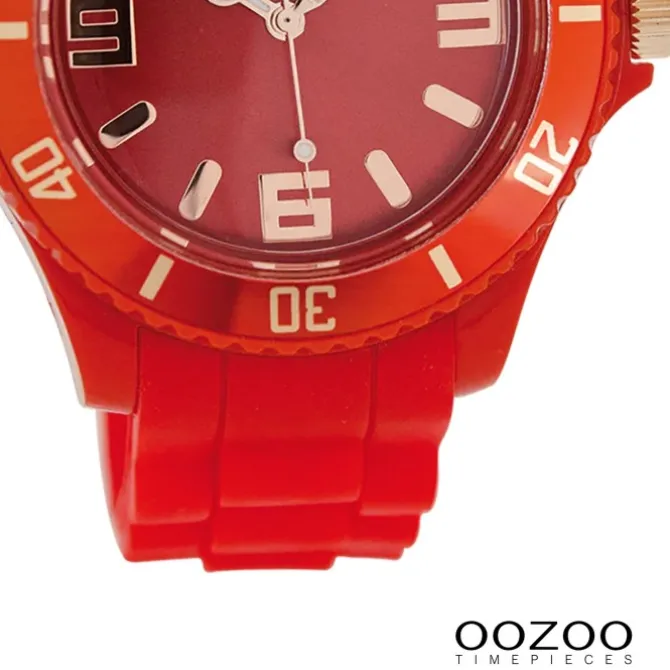 Oozoo Damen Armbanduhr Timepieces Analog Silikon rot UOC5050A