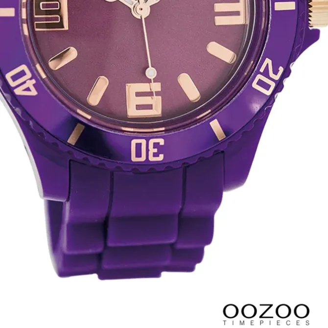 Oozoo Damen Armbanduhr Timepieces Analog Silikon lila UOC5051A