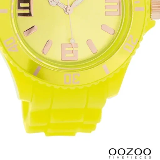Oozoo Damen Armbanduhr Timepieces Analog Silikon gelb UOC5053A