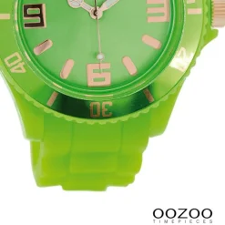 Oozoo Damen Armbanduhr Timepieces Analog Silikon grün UOC5058A