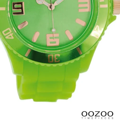 Oozoo Damen Armbanduhr Timepieces Analog Silikon grün UOC5058A