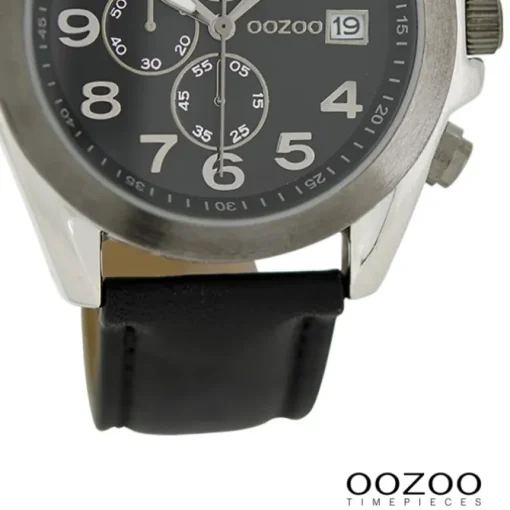 Oozoo Damen Armbanduhr Timepieces Analog Leder schwarz UOC6199A