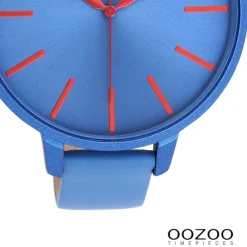 Oozoo Damen Armbanduhr Timepieces Analog Leder blau UOC11163