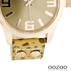 Oozoo Damen Armbanduhr Timepieces Analog Leder gelb UOC8015A