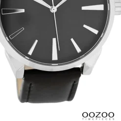 Oozoo Damen Armbanduhr Timepieces Analog Leder schwarz UOC8364A