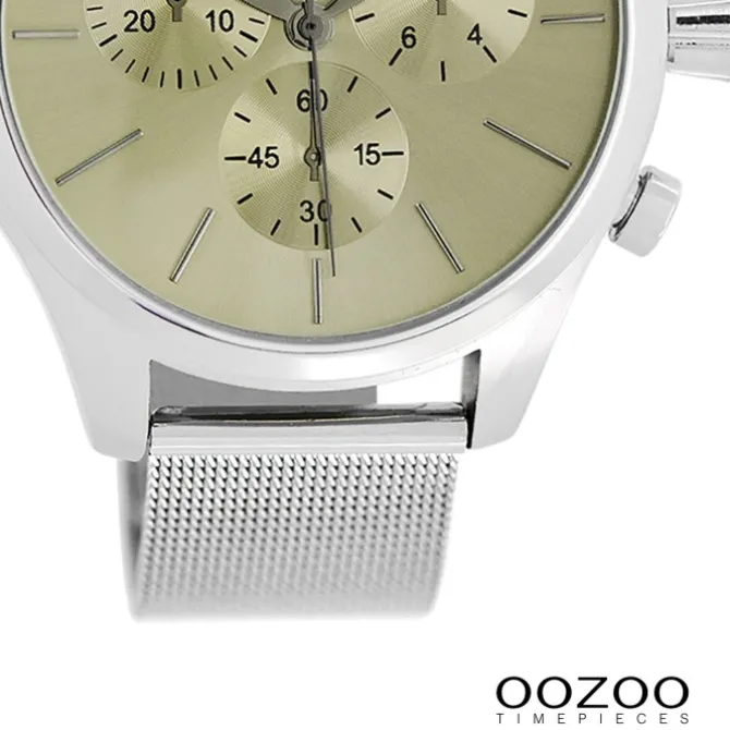 Oozoo Damen Armbanduhr Timepieces Analog Metall silber UOC9095A