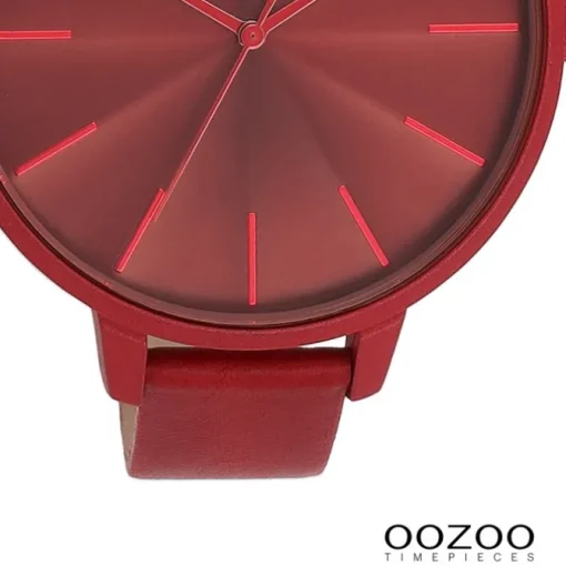 Oozoo Damen Armbanduhr Timepieces Analog Leder rot UOC11253