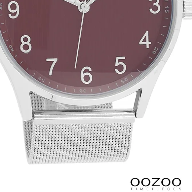 Oozoo Damen Armbanduhr Timepieces Analog Metall silber UOC9517A