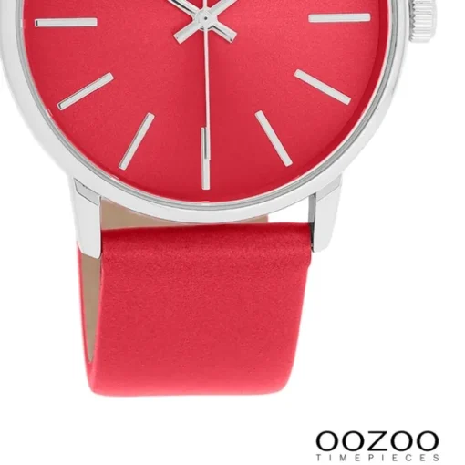 Oozoo Damen Armbanduhr Timepieces Analog Lederband rot UOC11461