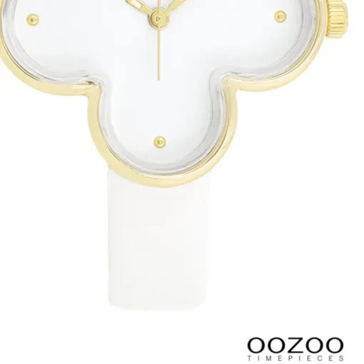 Oozoo Damen Armbanduhr Timepieces Analog Lederband weiß UOC11520