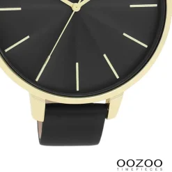 Oozoo Damen Armbanduhr Timepieces Analog Leder schwarz UOC11259