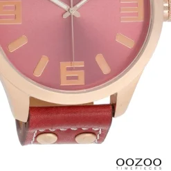 Oozoo Damen Armbanduhr Timepieces Analog Leder rot UOC1105A