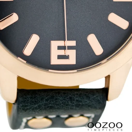 Oozoo Damen Armbanduhr Timepieces C1157 46mm Quarz Leder blau UOC1157