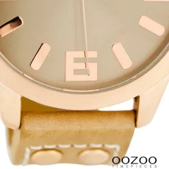 Oozoo Damen Armbanduhr Timepieces C1151 46mm Quarz Leder sand UOC1151