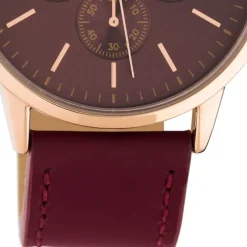Oozoo Damen Armbanduhr Timepieces C10599 Analog Leder weinrot UOC10599