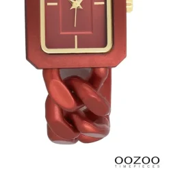 Oozoo Damen Armbanduhr Timepieces Analog Kunststoff rot UOC11277