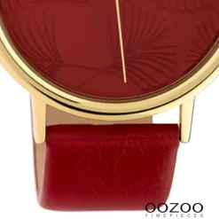 Oozoo Damen Armbanduhr Timepieces C10393 Quarz Leder weinrot UOC10393