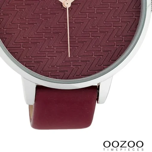Oozoo Damen Armbanduhr Timepieces Analog Leder weinrot UOC10408