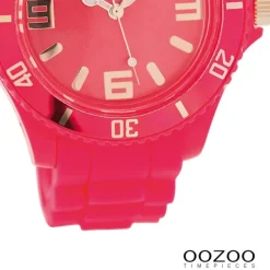 Oozoo Damen Armbanduhr Timepieces Analog Silikon rot pink UOC5055A