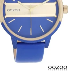 Oozoo Damen Armbanduhr Timepieces Analog Leder blau UOC11154