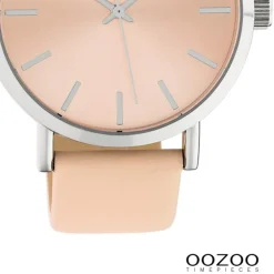 Oozoo Damen Armbanduhr Timepieces Analog Leder beige weiß UOC10446