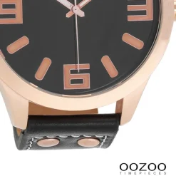 Oozoo Damen Armbanduhr Timepieces Analog Leder schwarz UOC1109A