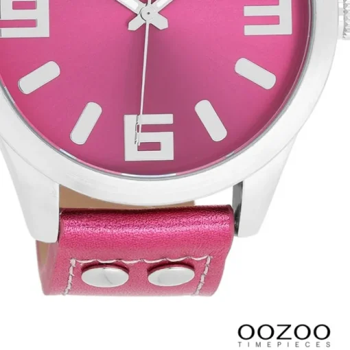 Oozoo Damen Armbanduhr Timepieces Analog Leder pink UOC1078A