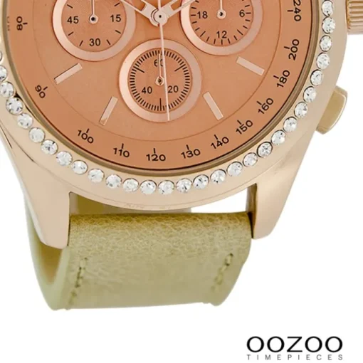 Oozoo Damen Armbanduhr Timepieces Analog Leder beige UOC5265A