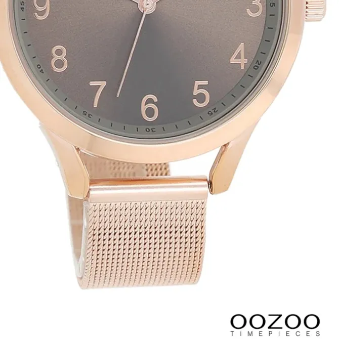 Oozoo Damen Armbanduhr Timepieces Analog Metall rosegold UOC9117A
