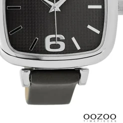 Oozoo Damen Armbanduhr Timepieces Analog Leder schwarz UOC9183A