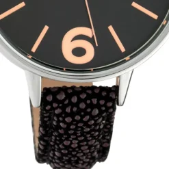 Oozoo Damen Armbanduhr Timepieces C10459 Analog Leder schwarz braun UOC10459