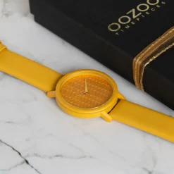 Oozoo Damen Armbanduhr Timepieces Analog Leder gelb UOC10655