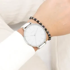 Oozoo Damen Armbanduhr Timepieces Analog Leder weiß UOC11345