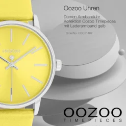 Oozoo Damen Armbanduhr Timepieces Analog Lederband gelb UOC11462