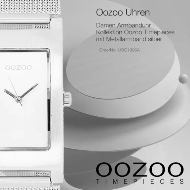 Oozoo Damen Armbanduhr Timepieces Analog Metall silber UOC1996A
