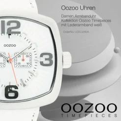 Oozoo Damen Armbanduhr Timepieces Analog Leder weiß UOC3260A