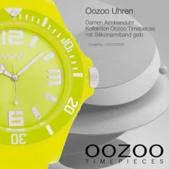 Oozoo Damen Armbanduhr Timepieces Analog Silikon gelb UOC4332A