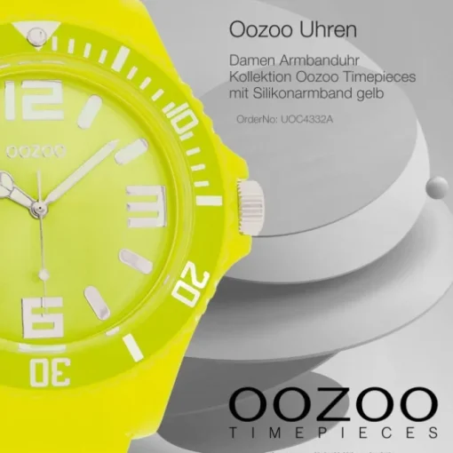Oozoo Damen Armbanduhr Timepieces Analog Silikon gelb UOC4332A