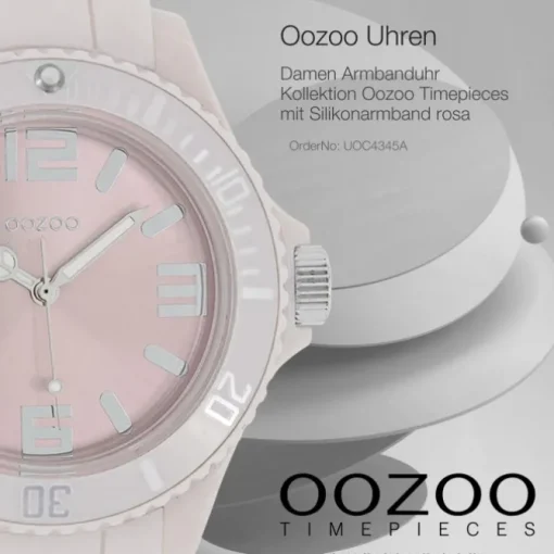 Oozoo Damen Armbanduhr Timepieces Analog Silikon rosa UOC4345A
