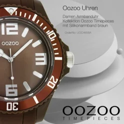Oozoo Damen Armbanduhr Timepieces Analog Silikon braun UOC4658A