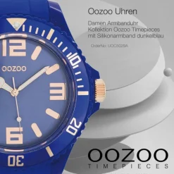 Oozoo Damen Armbanduhr Timepieces Analog Silikon dunkelblau UOC5029A