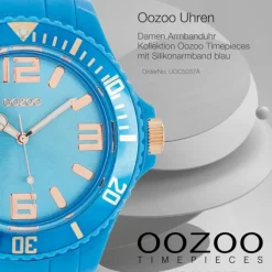 Oozoo Damen Armbanduhr Timepieces Analog Silikon blau UOC5037A